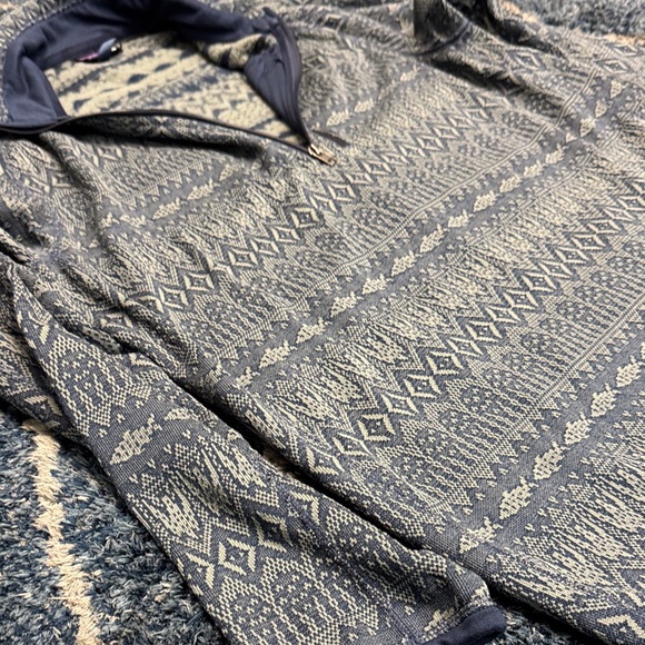 Patagonia Men’s 2 tone blue Patterned Zip Up Sweater - Picture 5 of 11